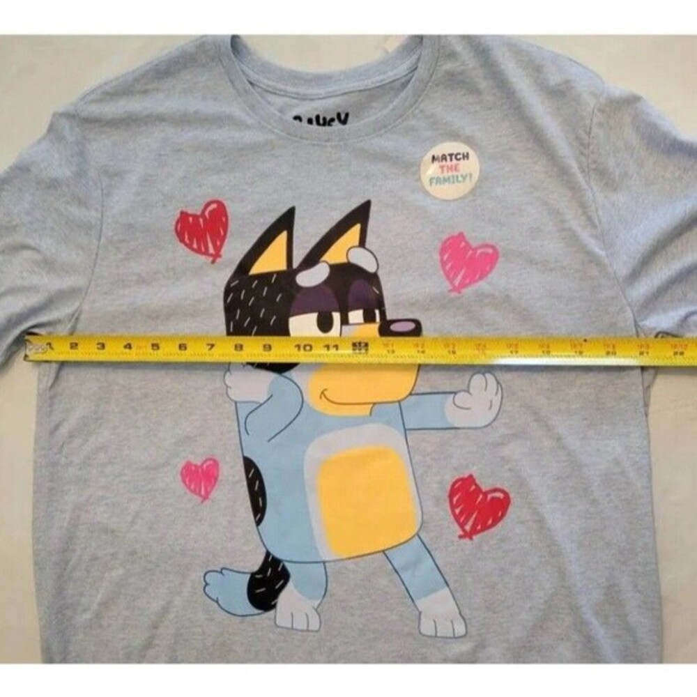 Men's Bluey V-Day T-Shirt -‎ Light Blue (Size XXL) - Picture 5 of 6
